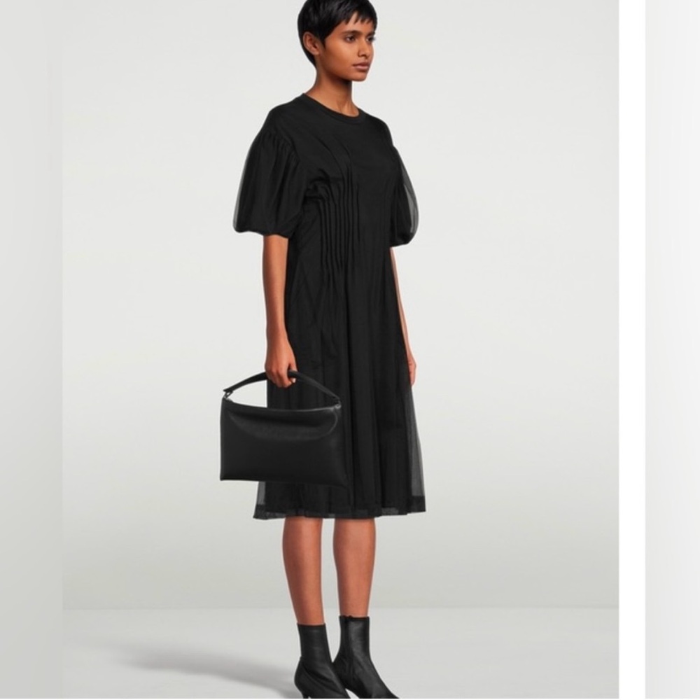 Simone Rocha tulle-overlay midi dress